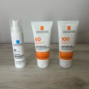 La roche posay Sunscreen. 3 items.